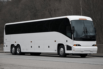 white coach bus